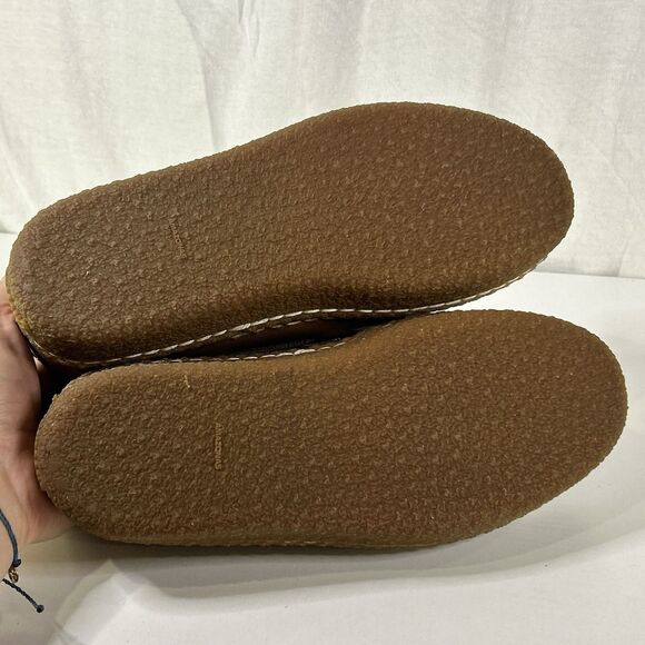 Cabelas Vintage Leather Camp Moccasin Mens 7.5 Slip on Loafers Brown Brazil main image 5